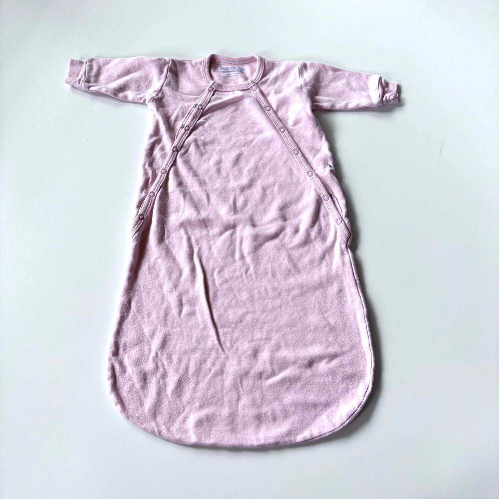 Under The Nile Girls 0-6 Month Organic Cotton Pajamas Gown Pink